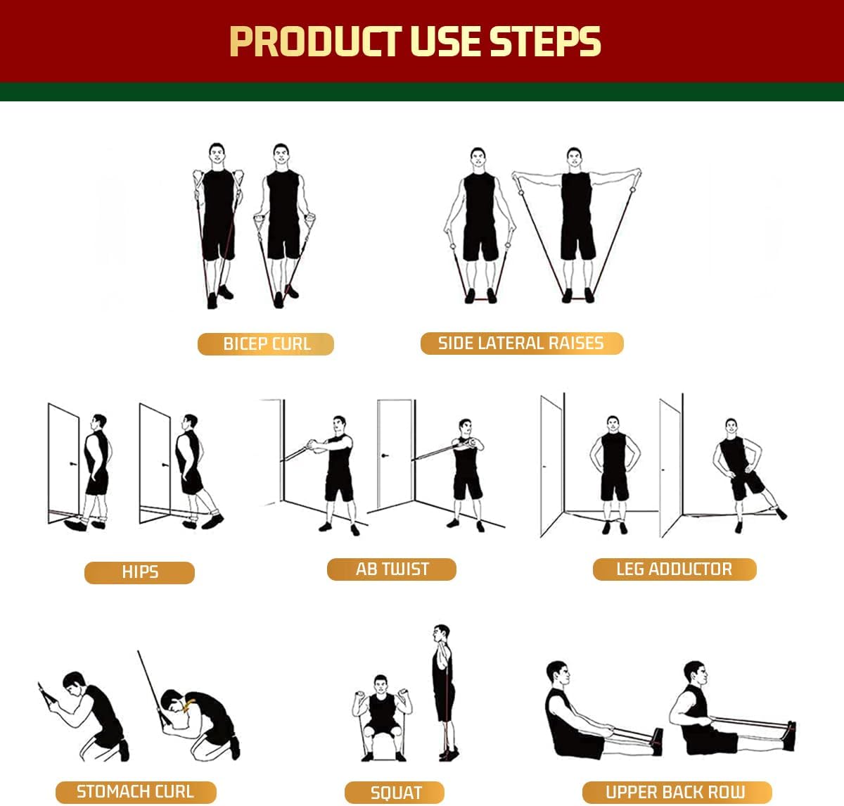 VEICK Resistance Bands. Exercise Bands. Workout Bands. Resistance Bands for Working Out with Handles for Men and Women. Exercising Bands for Fitness Weights Work Out at Home