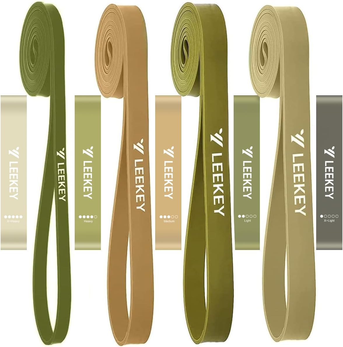 LEEKEY Resistance Bands. Exercise Bands with Handles.Pull Up Assist Bands - Band Set with Door Anchor - Bands for Working Out.Band for Men and Women Fitness Training.Home Workouts