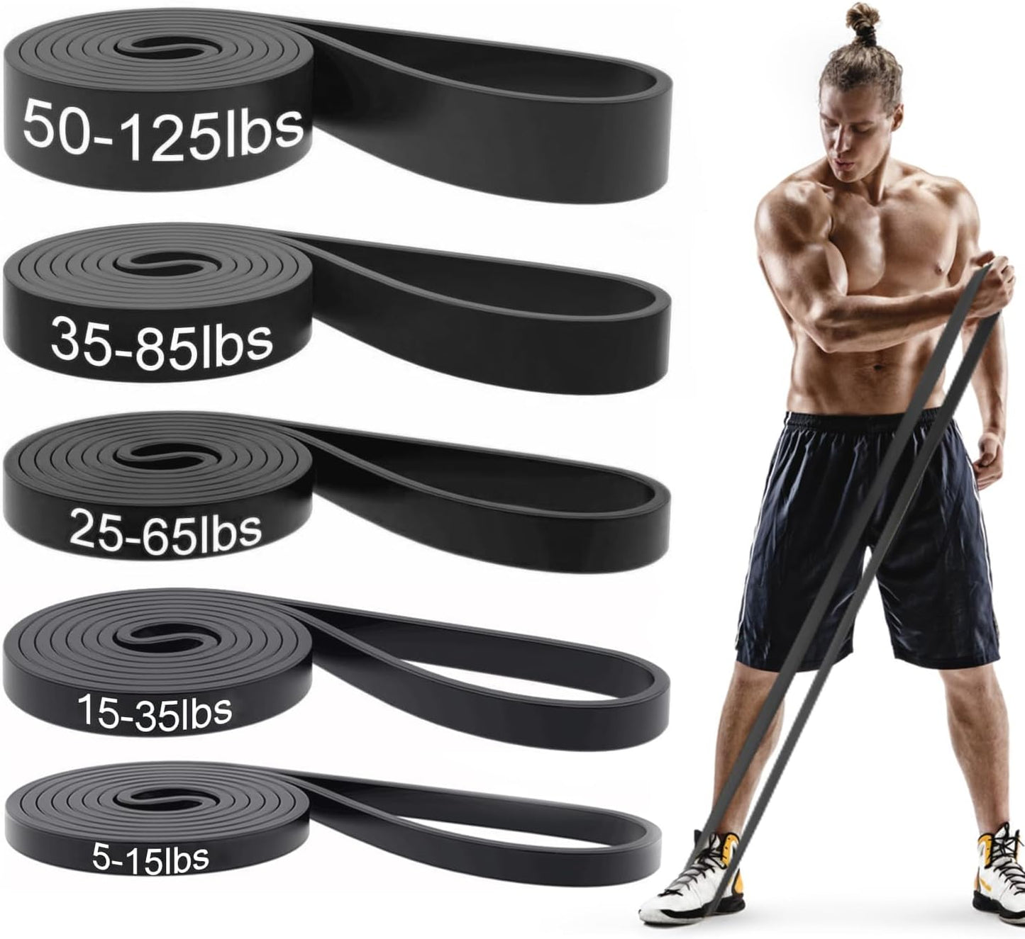 Pull Up Bands. Resistance Bands. Pull Up Assistance Bands Set for Men & Women. Exercise Workout Bands for Working Out. Body Stretching. Physical Therapy. Muscle Training