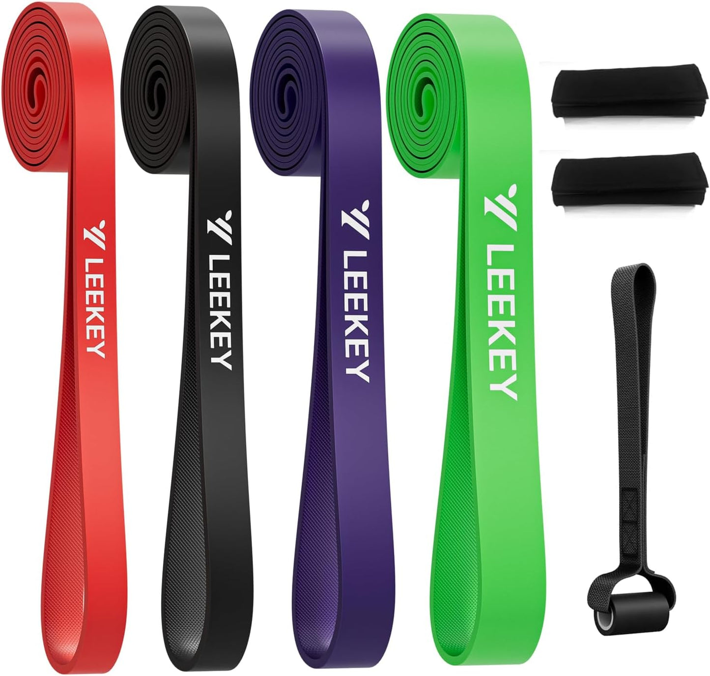 LEEKEY Resistance Bands. Exercise Bands with Handles.Pull Up Assist Bands - Band Set with Door Anchor - Bands for Working Out.Band for Men and Women Fitness Training.Home Workouts