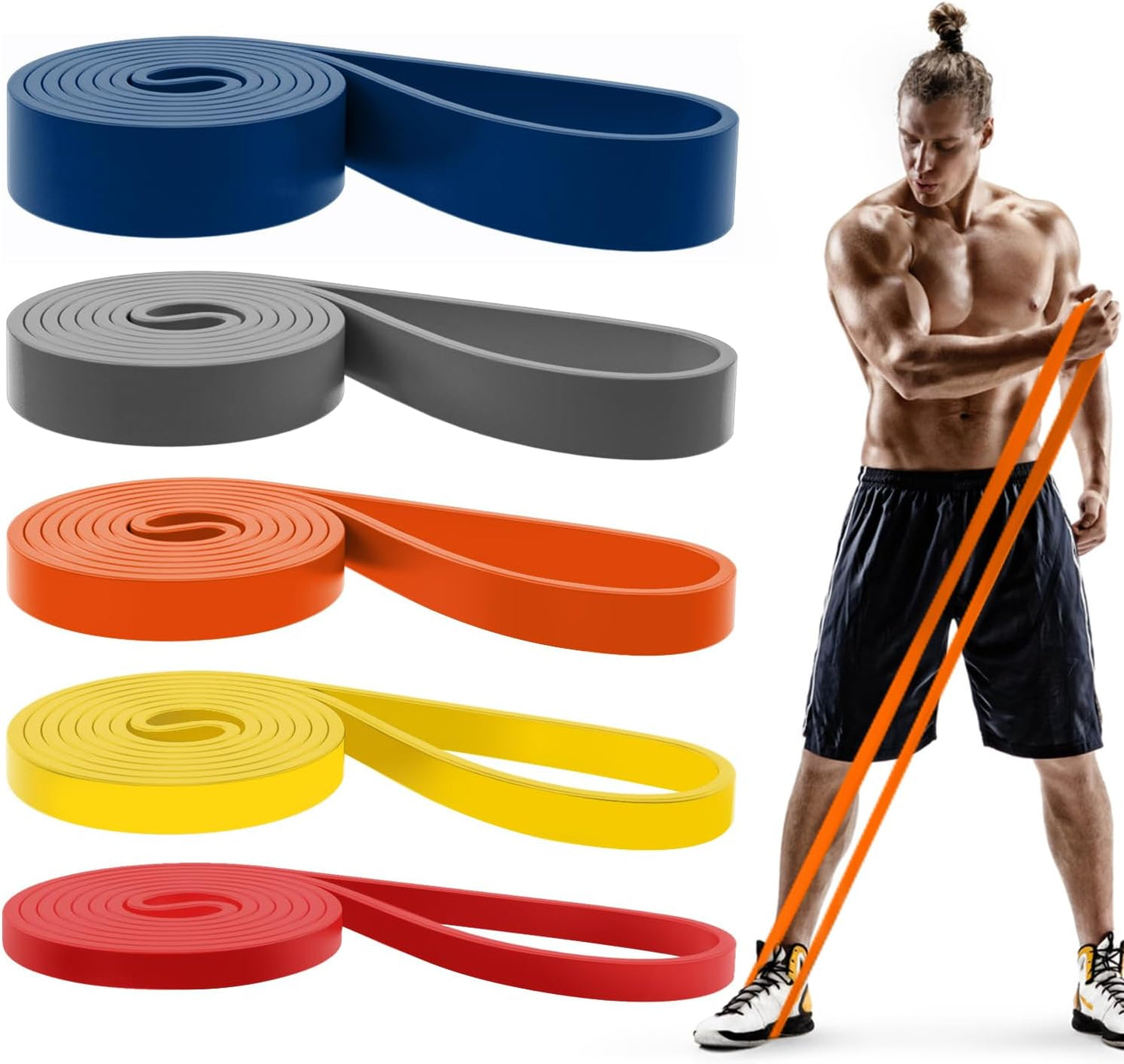 Pull Up Bands. Resistance Bands. Pull Up Assistance Bands Set for Men & Women. Exercise Workout Bands for Working Out. Body Stretching. Physical Therapy. Muscle Training