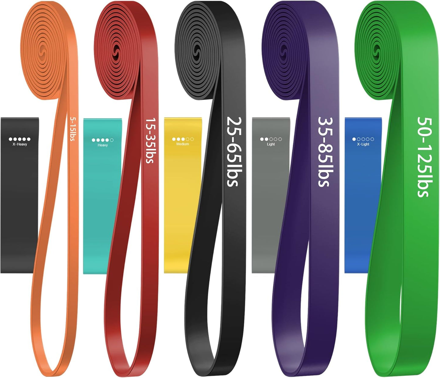 Resistance Bands. Pull Up Assist Bands - Workout Bands. Eexercise Bands. Long Resistance Bands Set for Working Out. Fitness. Training. Physical Therapy for Men Women