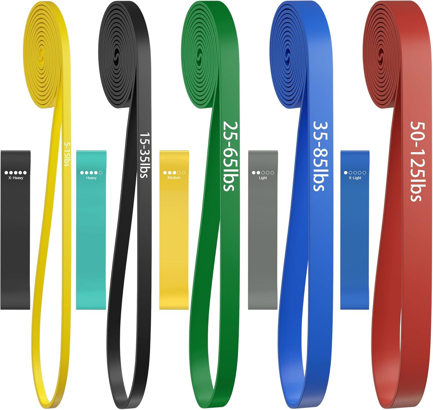 Pull Up Bands. Resistance Bands. Pull Up Assistance Bands Set for Men & Women. Exercise Workout Bands for Working Out. Body Stretching. Physical Therapy. Muscle Training