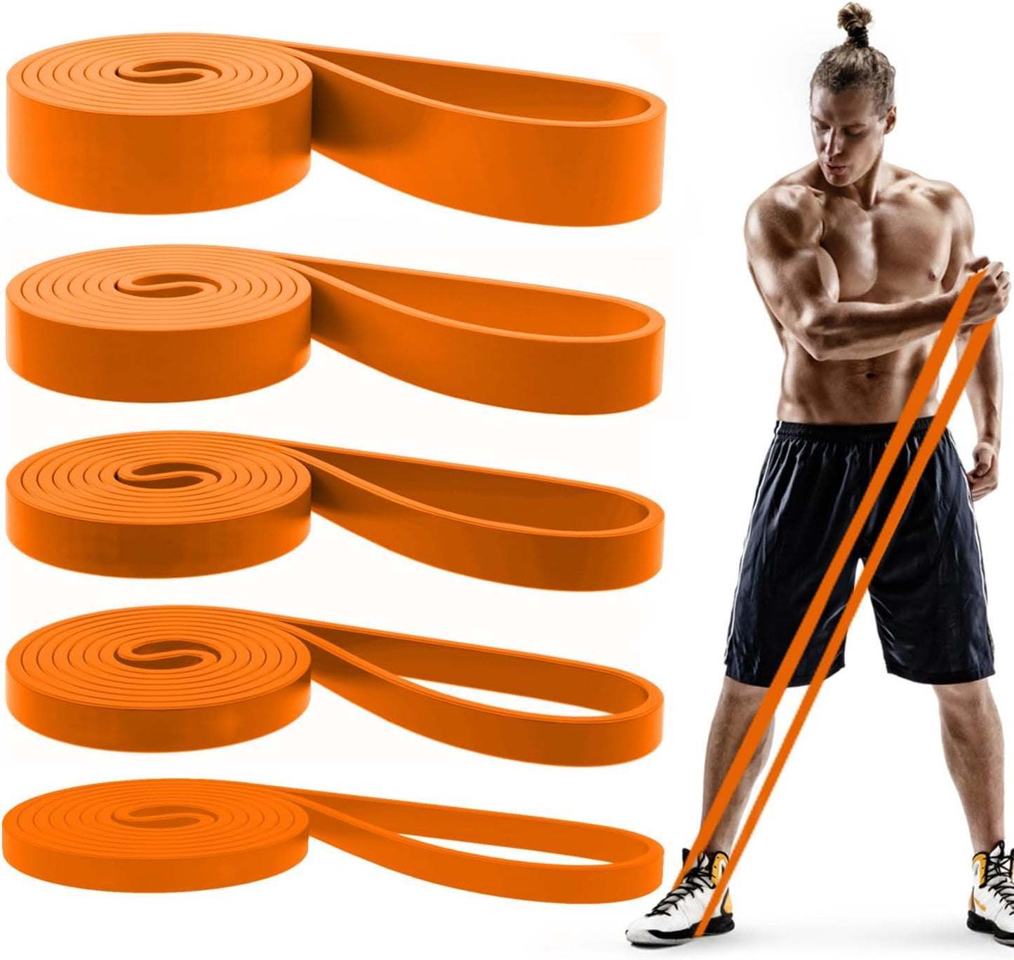 Pull Up Bands. Resistance Bands. Pull Up Assistance Bands Set for Men & Women. Exercise Workout Bands for Working Out. Body Stretching. Physical Therapy. Muscle Training
